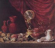 PEREDA, Antonio de Stiil-life with a Pendulum sg France oil painting artist